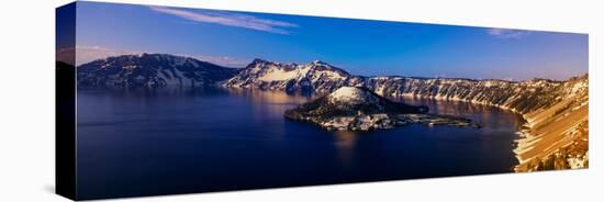 Crater Lake, Oregon at Winter-null-Stretched Canvas