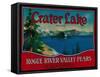 Crater Lake Pear Crate Label - Medford, OR-Lantern Press-Framed Stretched Canvas