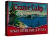 Crater Lake Pear Crate Label - Medford, OR-Lantern Press-Stretched Canvas