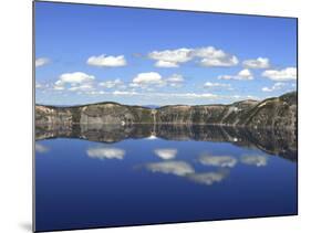 Crater Lake Reflections, Crater Lake National Park, Oregon, USA-Michel Hersen-Mounted Photographic Print