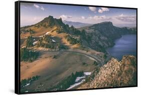 Crater Lake Rim Shot, Southern Oregon, Crater Lake National Park-Vincent James-Framed Stretched Canvas