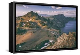 Crater Lake Rim Shot, Southern Oregon, Crater Lake National Park-Vincent James-Framed Stretched Canvas