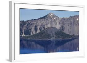 Crater Lake Showing Wizard Island (Volcanic Cone)-null-Framed Photographic Print