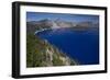 Crater Lake Showing Wizard Island (Volcanic Cone)-null-Framed Photographic Print