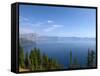 Crater Lake Shrouded in Smoke from Forest Fires, Crater Lake Nat'l Park, Southern Oregon, USA-David R. Frazier-Framed Stretched Canvas