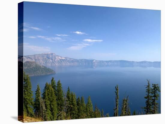 Crater Lake Shrouded in Smoke from Forest Fires, Crater Lake Nat'l Park, Southern Oregon, USA-David R. Frazier-Stretched Canvas