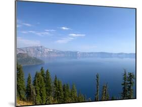 Crater Lake Shrouded in Smoke from Forest Fires, Crater Lake Nat'l Park, Southern Oregon, USA-David R. Frazier-Mounted Premium Photographic Print