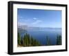 Crater Lake Shrouded in Smoke from Forest Fires, Crater Lake Nat'l Park, Southern Oregon, USA-David R. Frazier-Framed Photographic Print