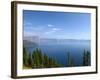 Crater Lake Shrouded in Smoke from Forest Fires, Crater Lake Nat'l Park, Southern Oregon, USA-David R. Frazier-Framed Photographic Print