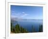 Crater Lake Shrouded in Smoke from Forest Fires, Crater Lake Nat'l Park, Southern Oregon, USA-David R. Frazier-Framed Photographic Print