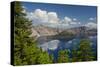 Crater Lake, Wizard Island, Crater Lake National Park, Oregon, USA-Michel Hersen-Stretched Canvas