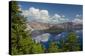 Crater Lake, Wizard Island, Crater Lake National Park, Oregon, USA-Michel Hersen-Stretched Canvas