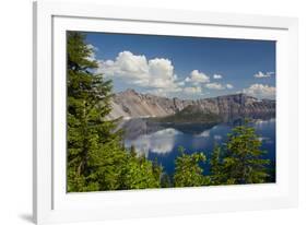 Crater Lake, Wizard Island, Crater Lake National Park, Oregon, USA-Michel Hersen-Framed Photographic Print