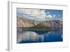 Crater Lake, Wizard Island, Crater Lake National Park, Oregon, USA-Michel Hersen-Framed Photographic Print