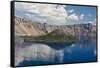 Crater Lake, Wizard Island, Crater Lake National Park, Oregon, USA-Michel Hersen-Framed Stretched Canvas