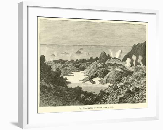 Crater of Mount Etna in 1834-null-Framed Giclee Print