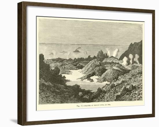 Crater of Mount Etna in 1834-null-Framed Giclee Print