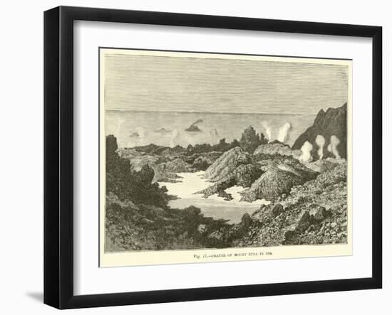 Crater of Mount Etna in 1834-null-Framed Giclee Print