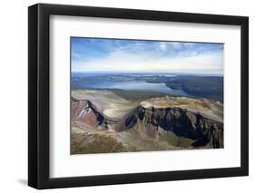 Crater of Mount Tarawera, and Lake Tarawera, near Rotorua, North Island, New Zealand-David Wall-Framed Photographic Print