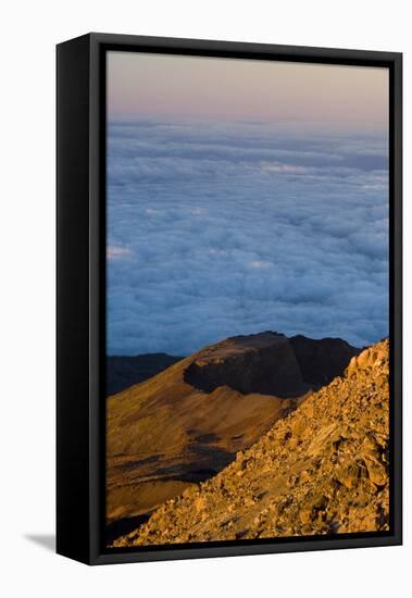 Crater of Pico Viejo - Chaorra Mountain (2,909M) from the Summit of Teide Volcano, Tenerife, Spain-Relanzón-Framed Stretched Canvas