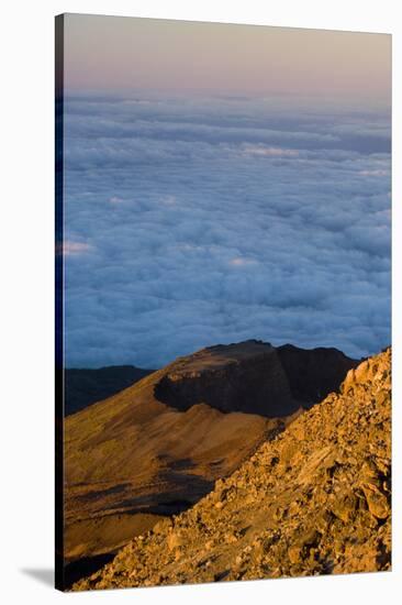 Crater of Pico Viejo - Chaorra Mountain (2,909M) from the Summit of Teide Volcano, Tenerife, Spain-Relanzón-Stretched Canvas