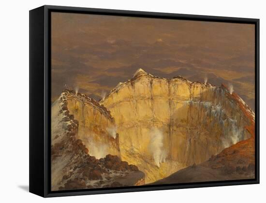 Crater of Popocatépetl, 1833-Jean Baptiste Louis Gros-Framed Stretched Canvas