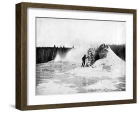 Crater of the Giant Geyser, Yellowstone National Park, USA, 1893-John L Stoddard-Framed Giclee Print