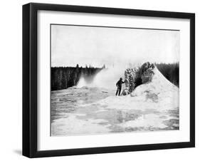 Crater of the Giant Geyser, Yellowstone National Park, USA, 1893-John L Stoddard-Framed Giclee Print
