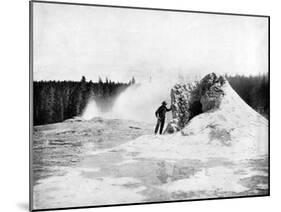 Crater of the Giant Geyser, Yellowstone National Park, USA, 1893-John L Stoddard-Mounted Giclee Print