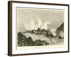 Crater of Vesuvius in 1834-null-Framed Giclee Print