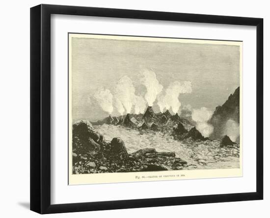 Crater of Vesuvius in 1834-null-Framed Giclee Print