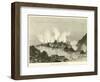 Crater of Vesuvius in 1834-null-Framed Giclee Print