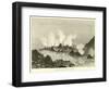 Crater of Vesuvius in 1834-null-Framed Giclee Print