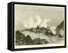 Crater of Vesuvius in 1834-null-Framed Stretched Canvas