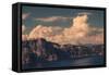 Craterside, Clouds and Peak, Crater Lake, Oregon-Vincent James-Framed Stretched Canvas