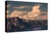 Craterside, Clouds and Peak, Crater Lake, Oregon-Vincent James-Stretched Canvas