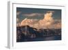 Craterside, Clouds and Peak, Crater Lake, Oregon-Vincent James-Framed Photographic Print