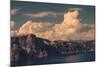 Craterside, Clouds and Peak, Crater Lake, Oregon-Vincent James-Mounted Photographic Print