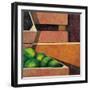 Crates with Green Oranges, 1999-Pedro Diego Alvarado-Framed Premium Giclee Print