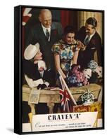 Craven a Cork-Tipped Virginia Cigarettes, 1937-null-Framed Stretched Canvas