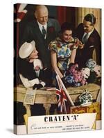 Craven a Cork-Tipped Virginia Cigarettes, 1937-null-Stretched Canvas