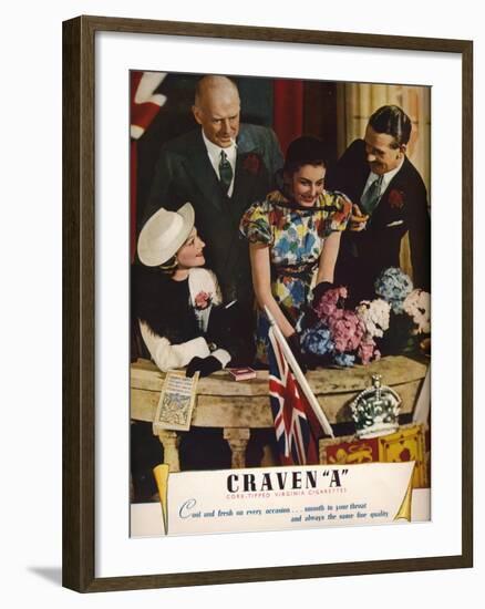 Craven a Cork-Tipped Virginia Cigarettes, 1937-null-Framed Giclee Print