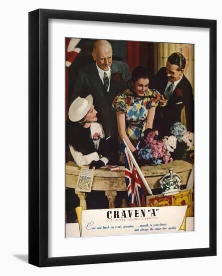 Craven a Cork-Tipped Virginia Cigarettes, 1937-null-Framed Giclee Print