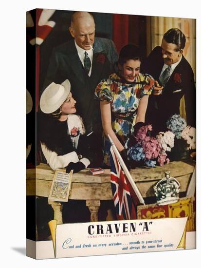 Craven a Cork-Tipped Virginia Cigarettes, 1937-null-Stretched Canvas