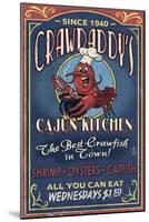 Crawfish - Vintage Sign-Lantern Press-Mounted Art Print