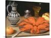 Crayfish on a Pewter Plate-Gotthardt Von Wedig-Stretched Canvas