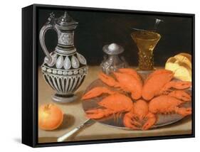 Crayfish on a Pewter Plate-Gotthardt Von Wedig-Framed Stretched Canvas