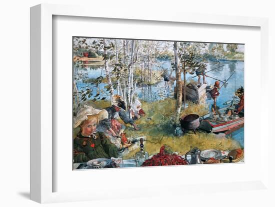 Crayfishing, 1897-Carl Larsson-Framed Art Print