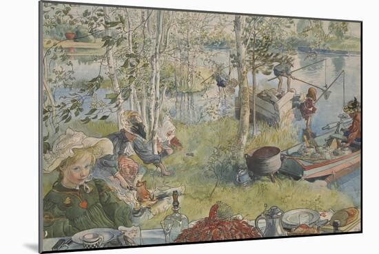 Crayfishing, from 'A Home' series, c.1895-Carl Larsson-Mounted Giclee Print