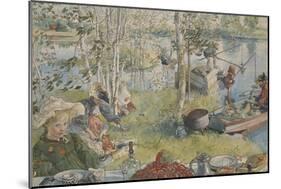 Crayfishing, from 'A Home' series, c.1895-Carl Larsson-Mounted Giclee Print